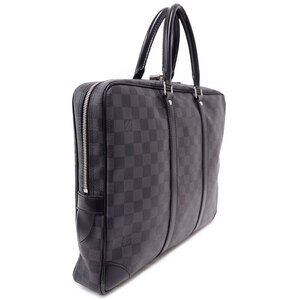 Louis Vuitton Bag Porte Black Document Damier Graphite Voyage Business